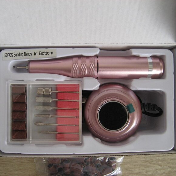 Madenia 101 Plus Compact Portable 35000 RPM USB Nail File Drill, Pink, New - Picture 6 of 11